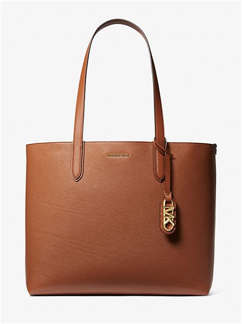 michael kors pebbled-grain leather messenger bag|Michael Kors eliza tote.